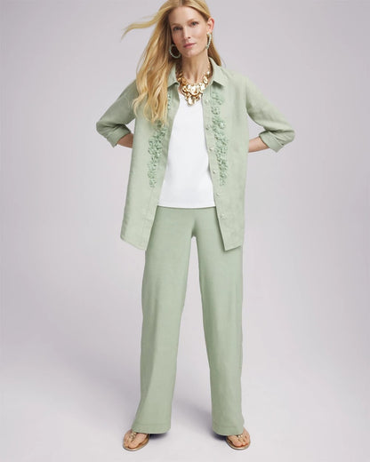 Linen Stretch Relaxed Pants - US 9237