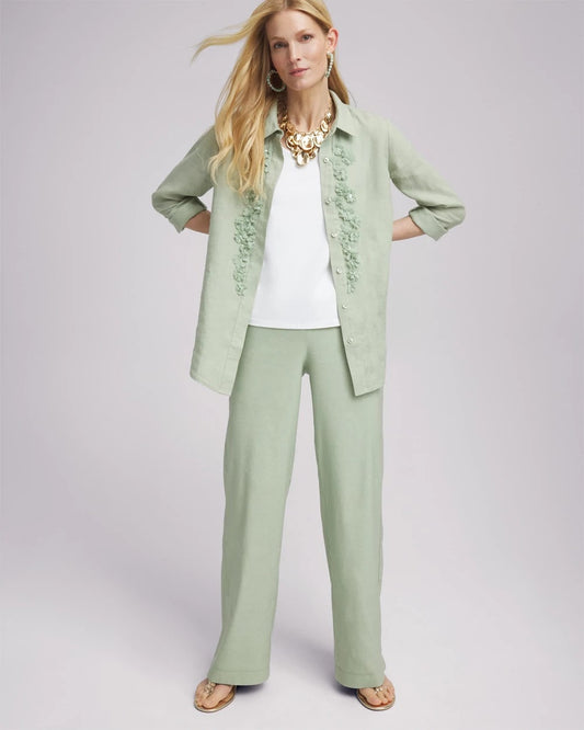 Linen Stretch Relaxed Pants - US 9237