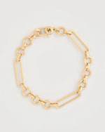 Shiny Goldtone Novelty Charm Bracelet - US 9420
