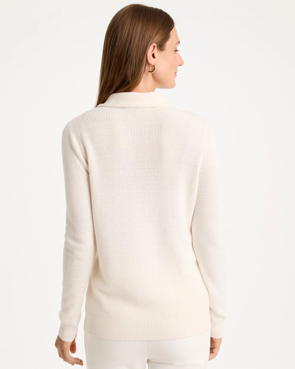 Long-Sleeve Pullover Polo Sweater - US 6724