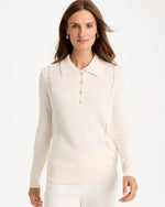 Long-Sleeve Pullover Polo Sweater - US 6724