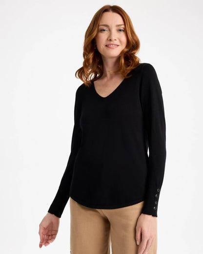 Ella V-Neck Pullover Sweater - US 7579