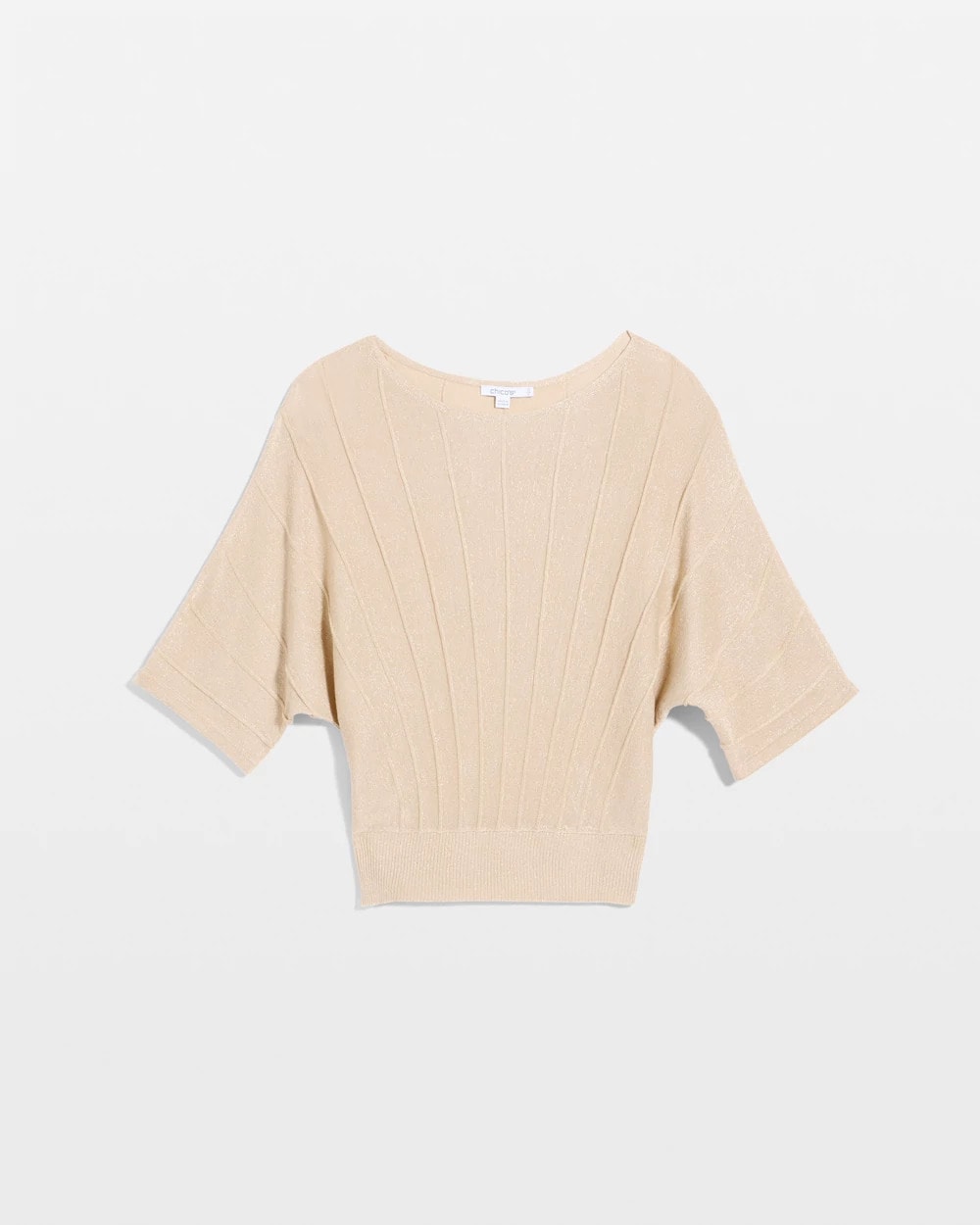 Metallic Pleated Dolman Pullover Sweater - US 1013