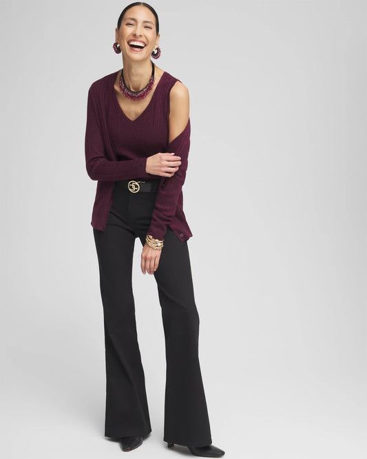 Shimmer Ribbed Sweater Tank - US 0559