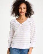 Metallic Striped Pullover Sweater - US 2425