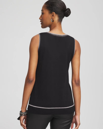 Shimmer Beaded Sweater Tank - US 9046