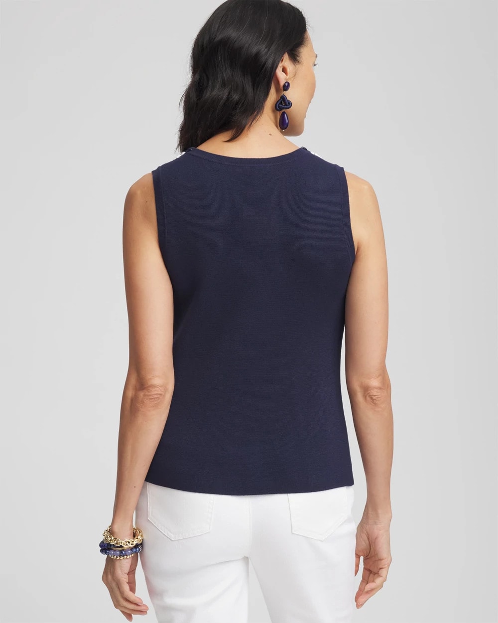 Contrast-Trim Lady Tank - US 2536