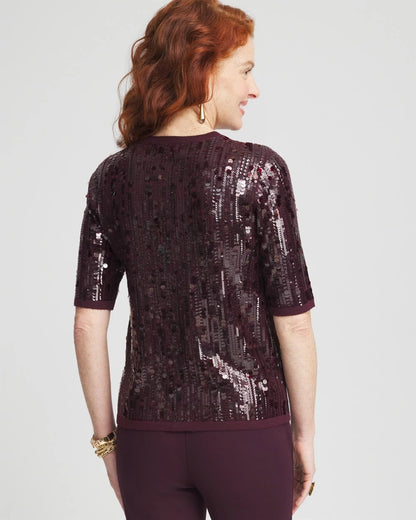 Sequin Pullover Sweater - US 7197