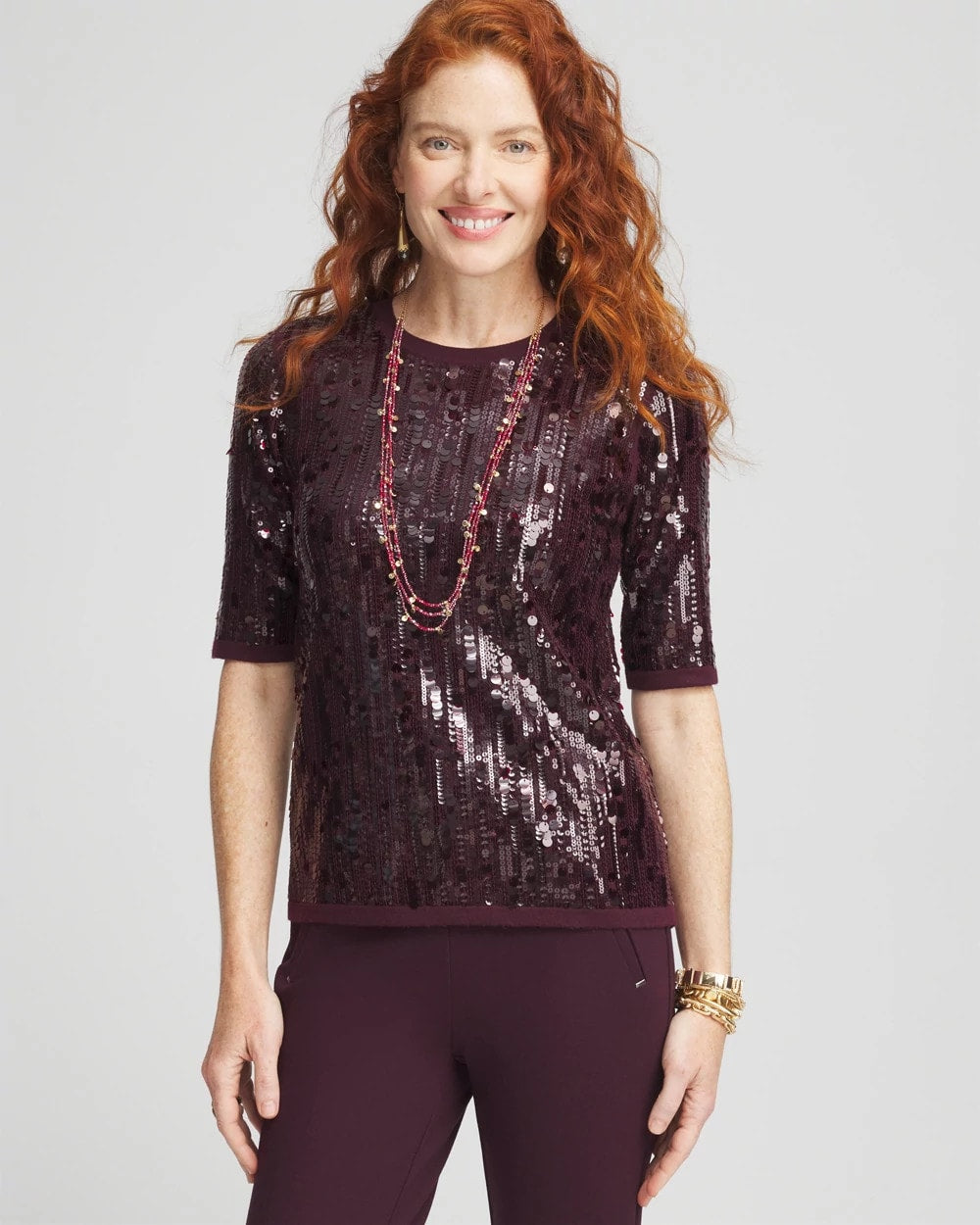Sequin Pullover Sweater - US 7197