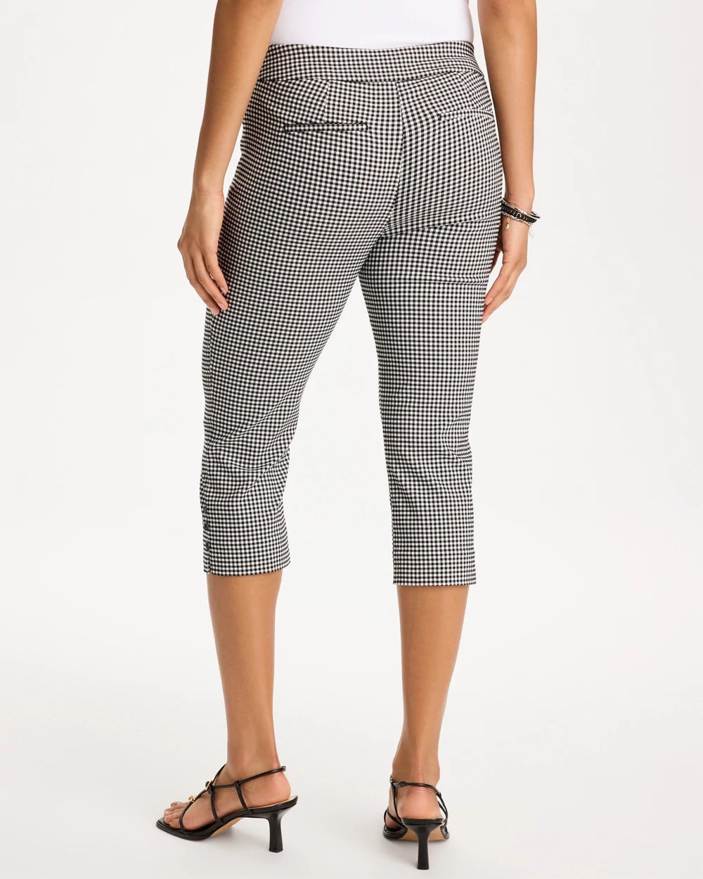 Brigitte™ Slim Gingham Pull-On Capri Pant - US 4053