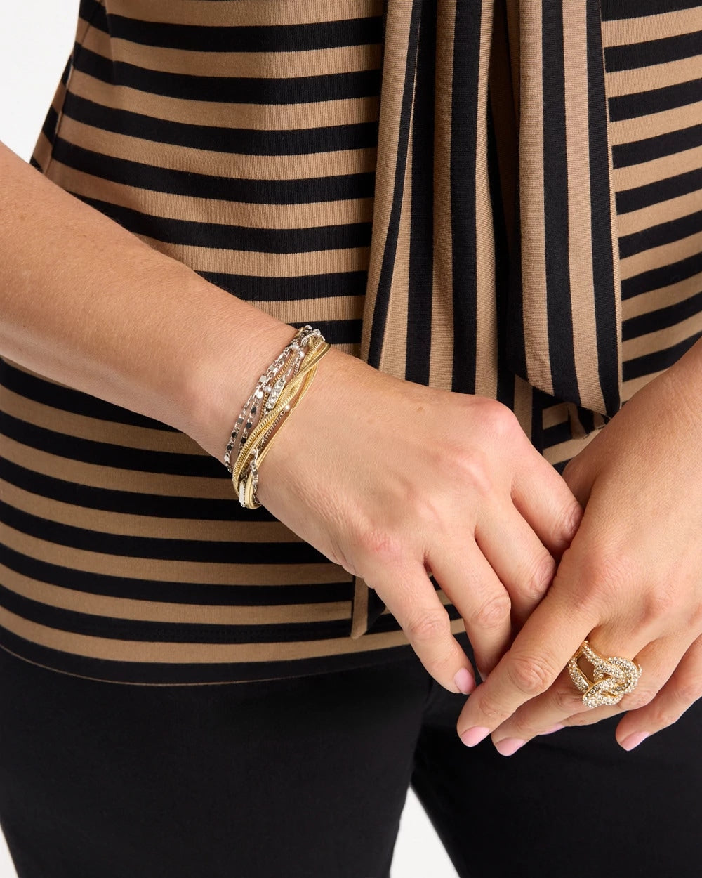 Mixed-Metal Magnetic Bracelet - US 6635