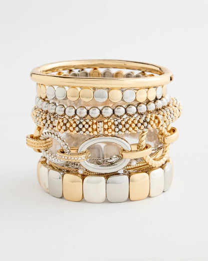 Mixed-Metal Magnetic Bracelet - US 6635