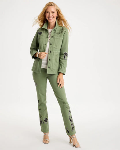 Embellished Utility Field Jacket - US 4383