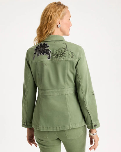 Embellished Utility Field Jacket - US 4383