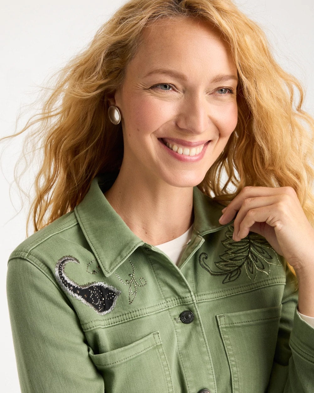 Embellished Utility Field Jacket - US 4383