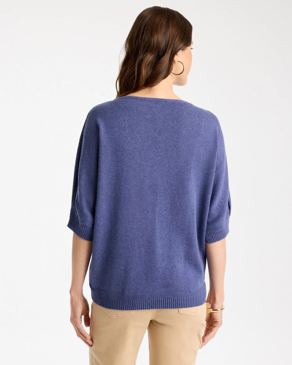 Cotton Embroidered Dolman Sweater - US 9166