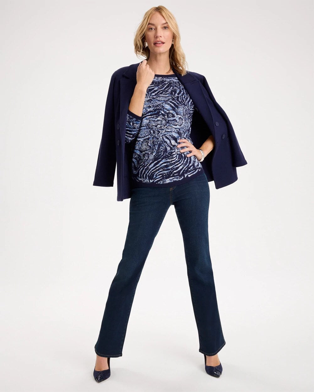 Pull-On Slim Bootcut Jeans - US 1049
