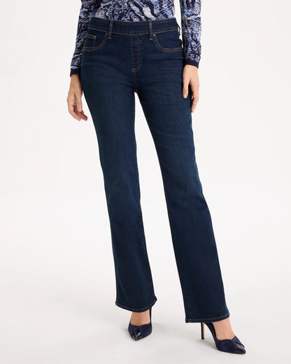 Pull-On Slim Bootcut Jeans - US 1049