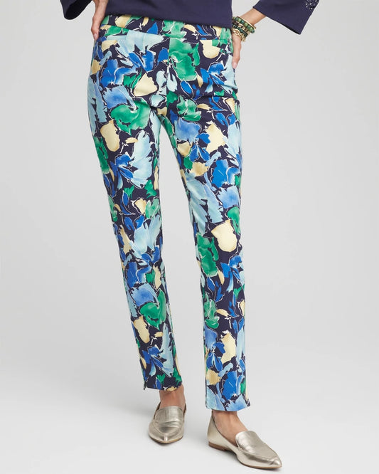 Brigitte™ Slub Floral Slim Ankle Pants - US 5181