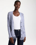 Fringed Long-Sleeve Cardigan - US 7862