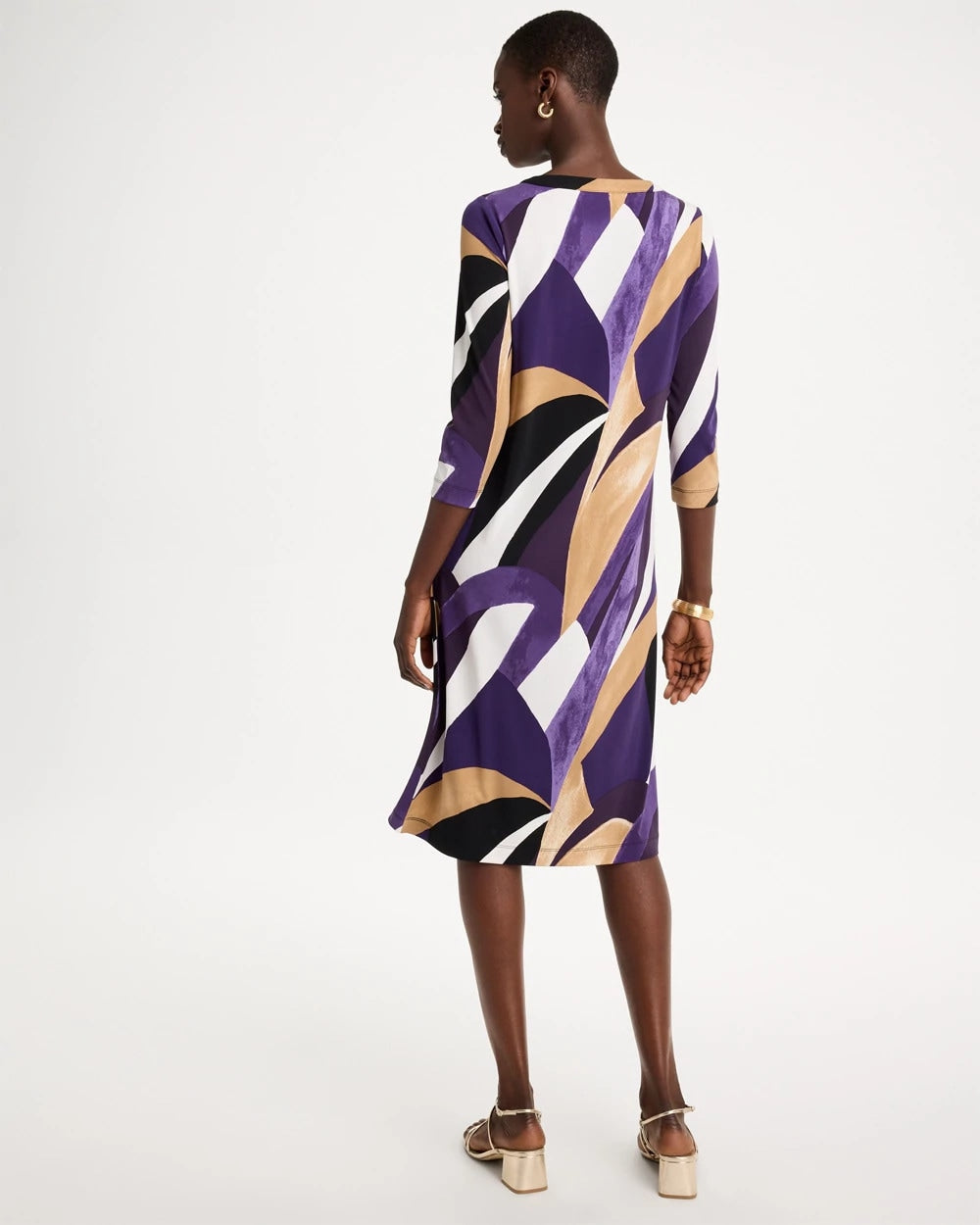 Travelers™ Knit Printed Twist-Front Dress - US 5192