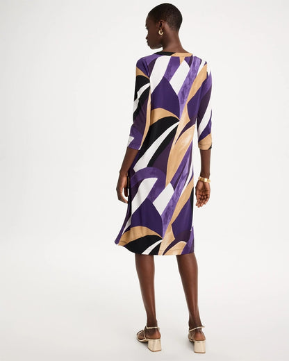 Travelers™ Knit Printed Twist-Front Dress - US 5192
