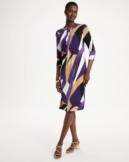 Travelers™ Knit Printed Twist-Front Dress - US 5192