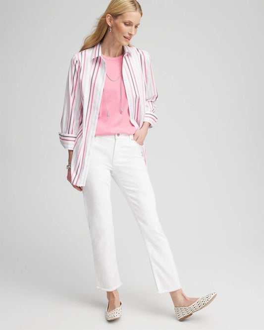 Girlfriend Frayed Cropped No Stain Jeans - US 6447