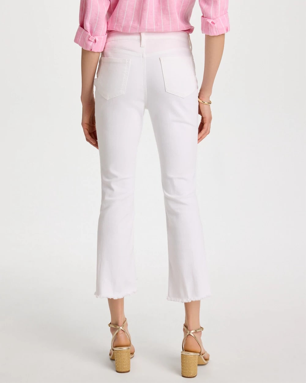 No-Stain Girlfriend Frayed Flared Jeans - US 1378