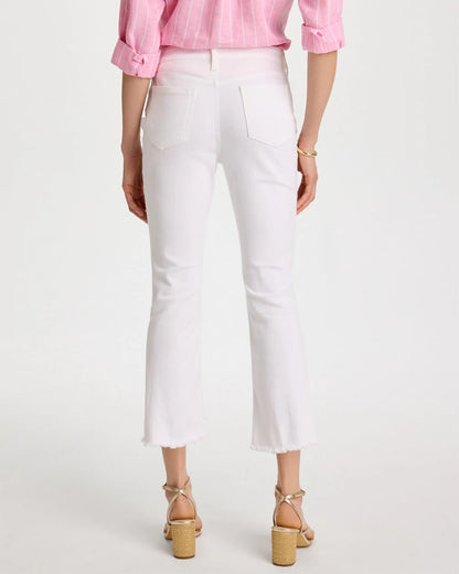 No-Stain Girlfriend Frayed Flared Jeans - US 1378