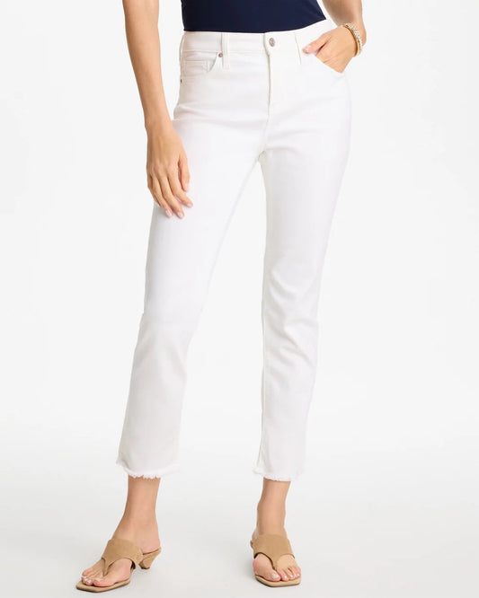 No-Stain Girlfriend Frayed Ankle Jeans - US 6860