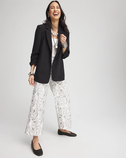 Brigitte™ Floral Embroidered Wide-Leg Cropped Pants - US 3851