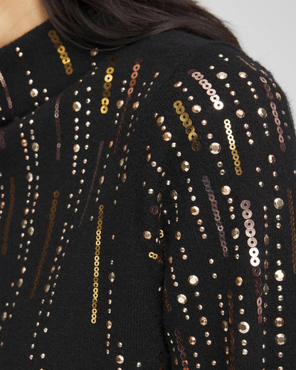Ombré Sequin Pullover Sweater - US 8210