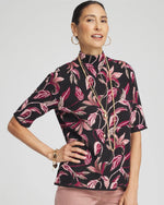 Jacquard Mock Neck Sweater - US 5856