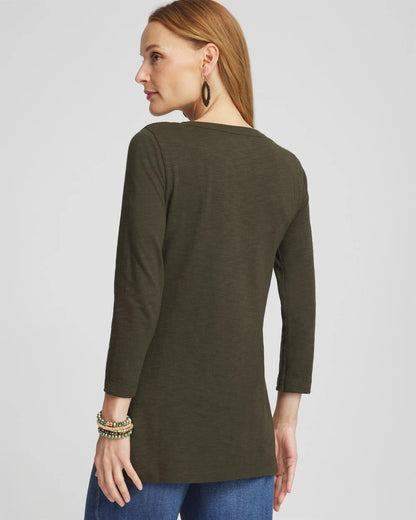 3/4 Sleeve Overlap Tunic - US 2471