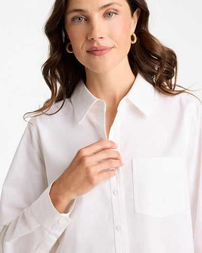 Cotton-Blend Oxford Shirt - US 0848