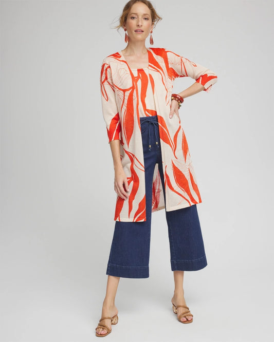 Embroidered Leaves Cardigan - US 0797