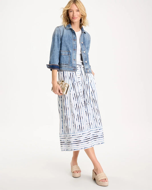 Palermo Striped Tie-Front Skirt - US 5832