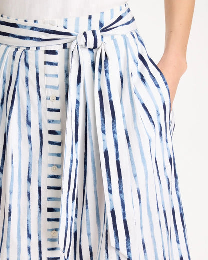 Palermo Striped Tie-Front Skirt - US 9175