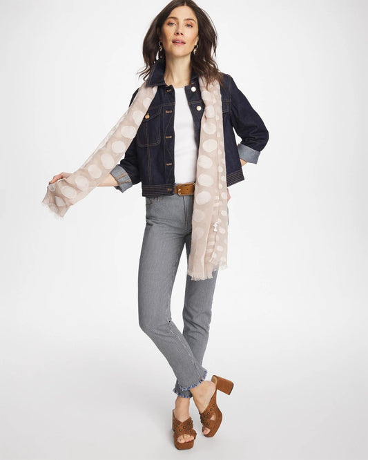 Petite Pinnacle Stripe Girlfriend Ankle Jeans - US 3555