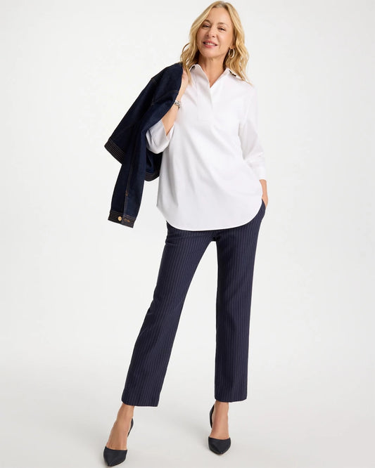 Brigitte™ Straight Pinstripe Cropped Pants - US 7144