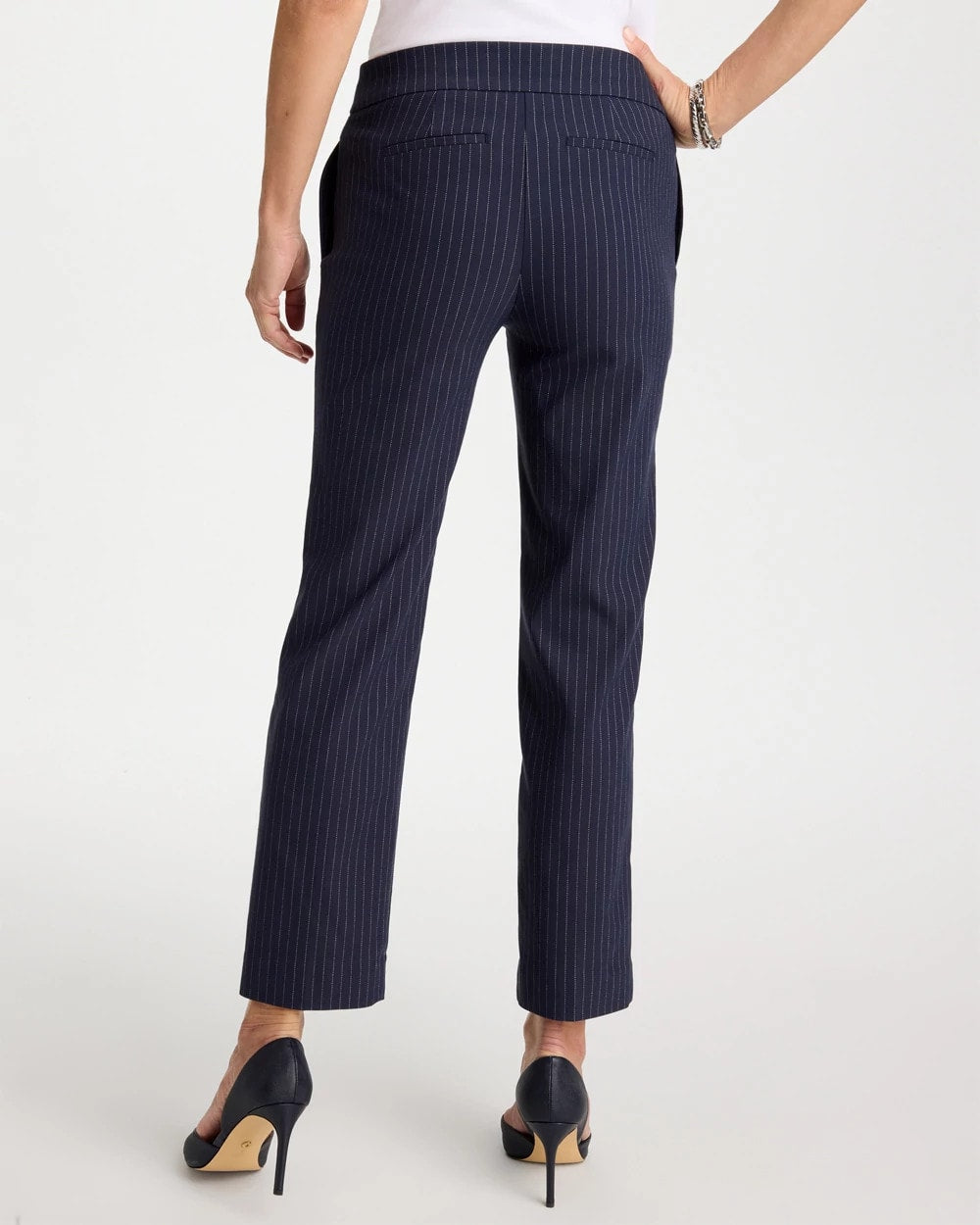 Brigitte™ Straight Pinstripe Cropped Pants - US 7144