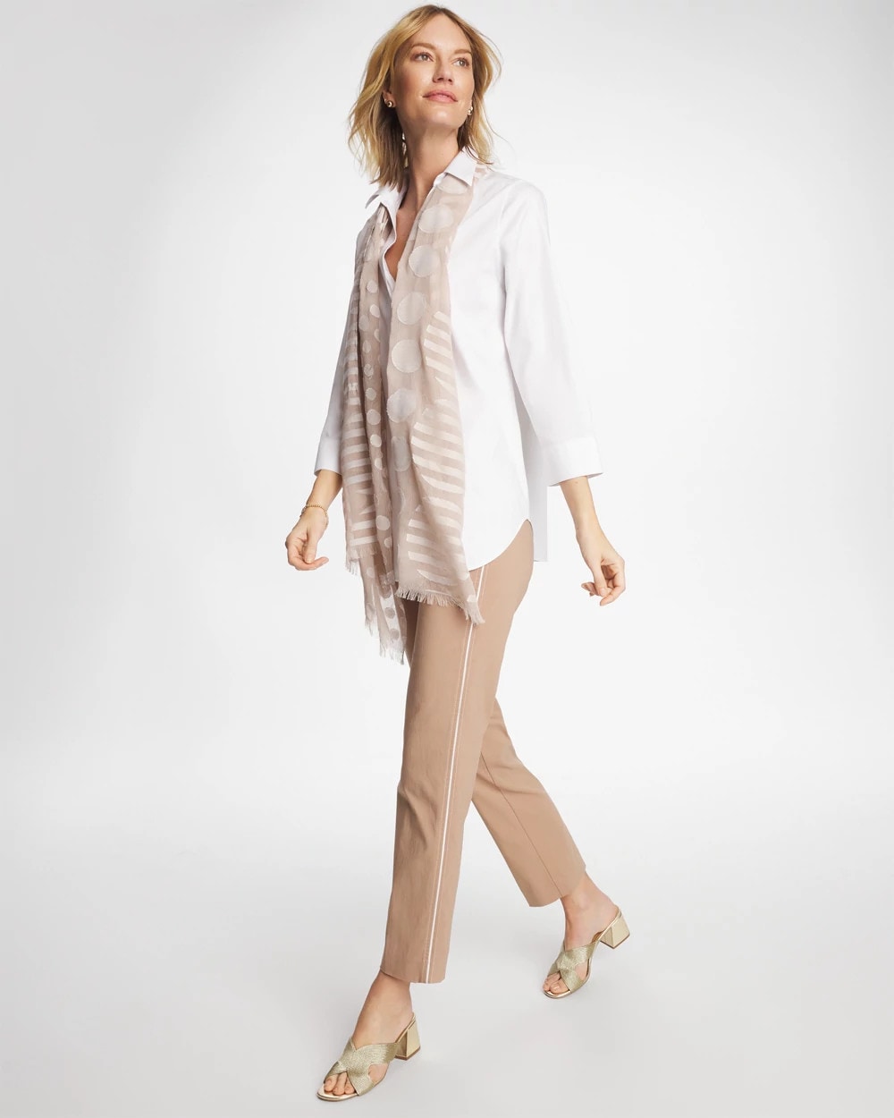 Brigitte™ Piped Straight Cropped Pants - US 6051