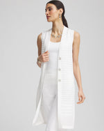 Pointelle Sleeveless Midi Sweater Vest - US 9820