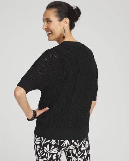 Dolman Pointelle Cardigan - US 6945