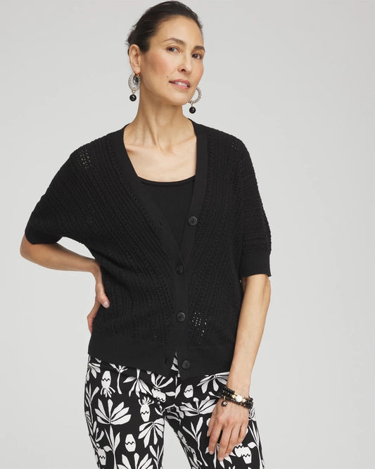Dolman Pointelle Cardigan - US 6945