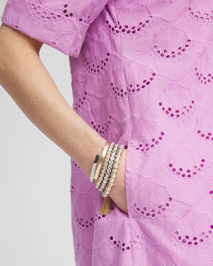Eyelet Popover Dress - US 8079