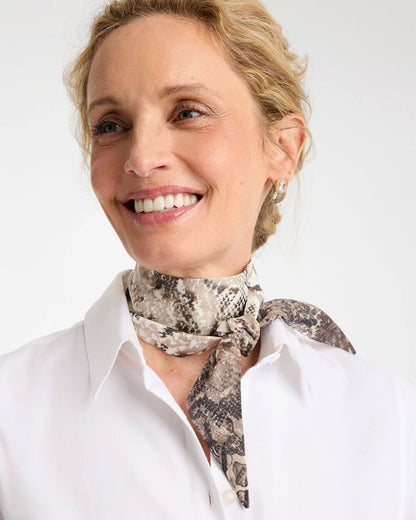 Python Printed Skinny Scarf - US 8192