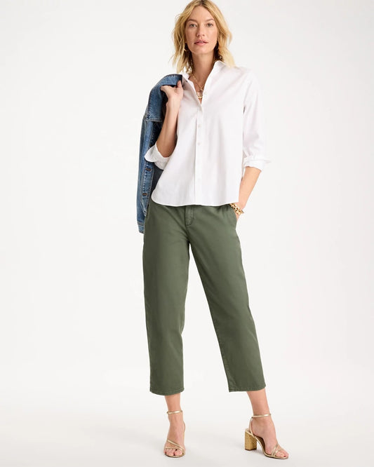 Relaxed Boyfriend Chino Crop Pants - US 6905
