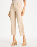 Relaxed Embroidered Fray Crop Pant - US 1903